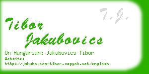 tibor jakubovics business card